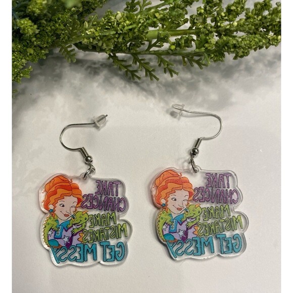 Ms. Frizzle Earrings Magic
School Bus "TAKE CHANCES, MAKE MISTAKES, GET MESSY!” - Picture 2 of 4